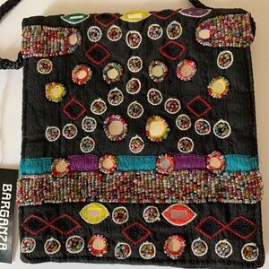 barganza couture real silk bag NWT